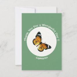 Tarjeta De Agradecimiento Es un tigre llano/Fiesta de mariposas reina africa