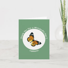 Tarjeta De Agradecimiento Es un tigre llano/Fiesta de mariposas reina africa