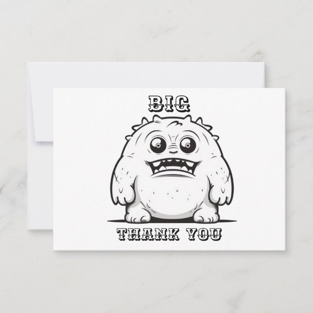 Tarjeta De Agradecimiento Esbozo de esquema monocasco pequeño (Anverso)