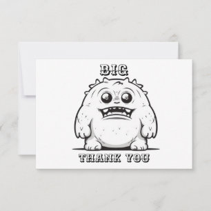 Tarjeta De Agradecimiento Esbozo de esquema monocasco pequeño