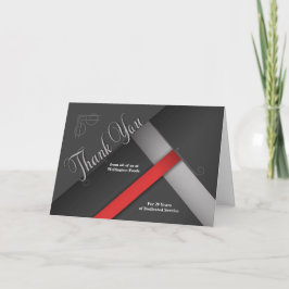 Tarjeta De Agradecimiento Escala de grises del aniversario de los empleados 