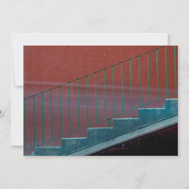 Tarjeta De Agradecimiento Escaleras Y Vida Fija De La Vela (Anverso)