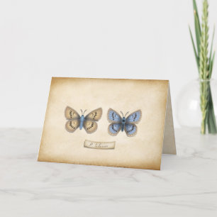 Tarjeta De Agradecimiento Escasez de Personalizable de especies de mariposa 