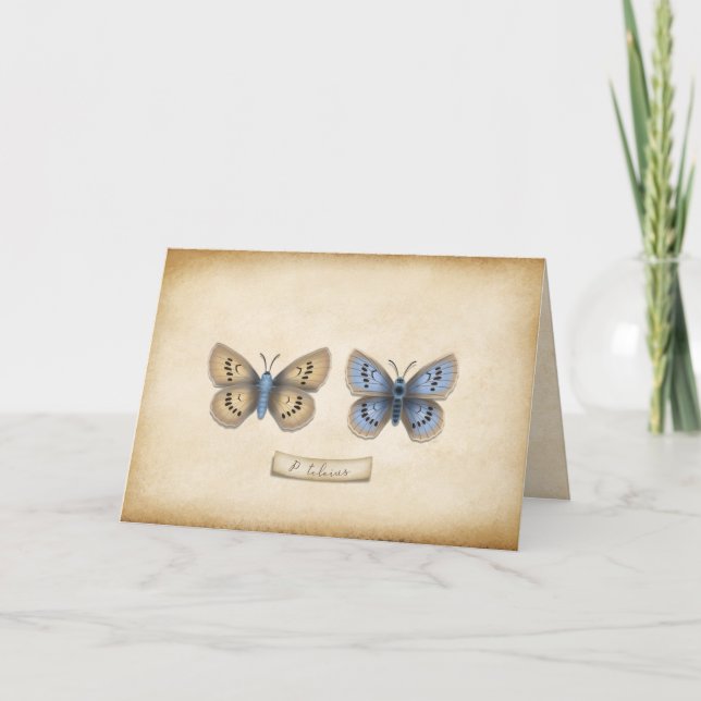 Tarjeta De Agradecimiento Escasez de Personalizable de especies de mariposa  (Anverso)