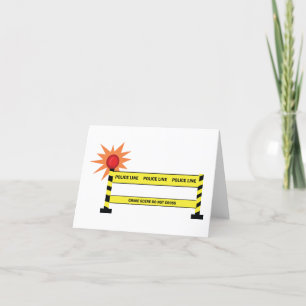 Tarjeta De Agradecimiento Escena de delitos en la línea de policía