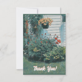 Tarjeta De Agradecimiento Escena de jardín