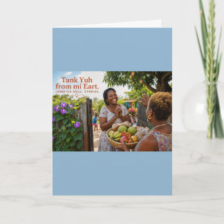 Tarjeta de agradecimiento - Escena del jardín del 