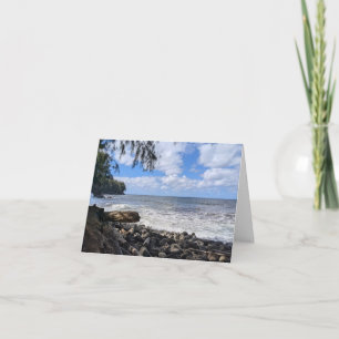 Tarjeta De Agradecimiento Escena Pacífica del Océano Hawaiano