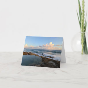 Tarjeta De Agradecimiento Escena Pacífica del Océano Hawaiano 