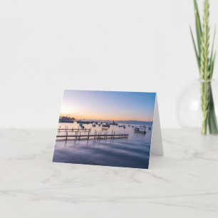 Tarjeta De Agradecimiento escenografía matutina del lago en chapala méxico