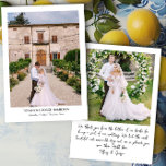 Tarjeta De Agradecimiento Escrito a mano 2 Boda fotográfico<br><div class="desc">Gracias tarjeta con foto boda y tipografía de estilo manuscrito. Las imágenes de sus bodas se mostrarán como una foto vertical en la parte delantera y una foto cuadrada en la parte posterior. También puede agregar su mensaje "escrito a mano", nombres de novias y novios, fecha de boda y ubicación....</div>