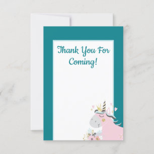 Tarjeta De Agradecimiento Escrito por mano del partido de cumpleaños del Chi