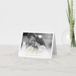 Tarjeta De Agradecimiento Escritura manuscrita romántica guión Boda de fotog