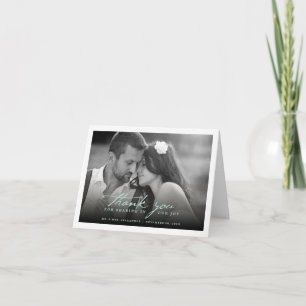 Tarjeta De Agradecimiento Escritura manuscrita romántica guión Boda de fotog