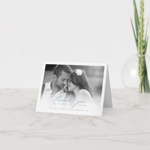 Tarjeta De Agradecimiento Escritura manuscrita romántica guión Boda de fotog