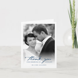 Tarjeta De Agradecimiento Escritura manuscrita romántica guión Boda de fotog