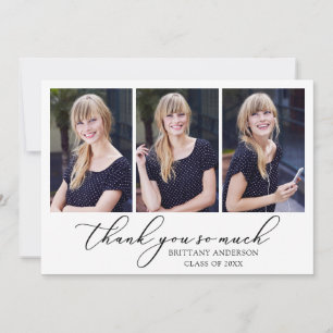 Tarjeta De Agradecimiento Escritura moderna de caligrafía en tinta 3 fotos G