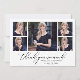 Tarjeta De Agradecimiento Escritura moderna de caligrafía en tinta 5 fotos G