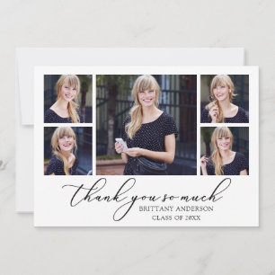 Tarjeta De Agradecimiento Escritura moderna de caligrafía en tinta 5 fotos G