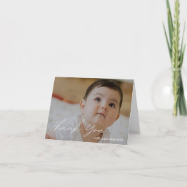 Tarjeta De Agradecimiento Escritura moderna Foto de Bautismo Religioso Graci