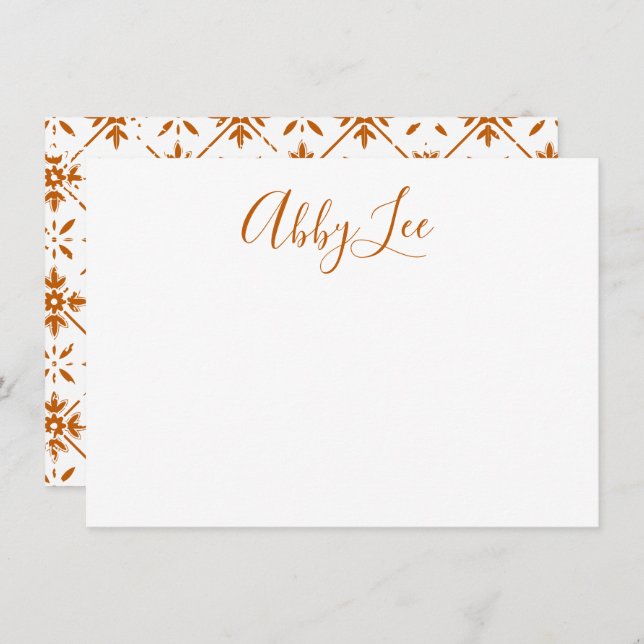 Tarjeta De Agradecimiento Escritura moderna y diseño de mosaico (Anverso / Reverso)