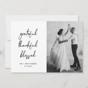 Tarjeta De Agradecimiento Escritura y foto bendecidas agradecidas