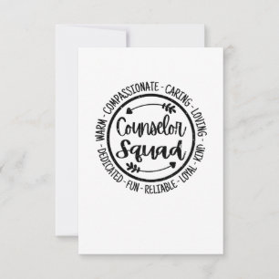 Tarjeta De Agradecimiento Escuadrón de consejeros Escuela de consejería Apre