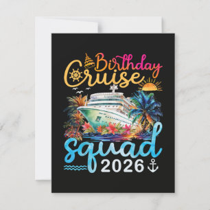 Tarjeta De Agradecimiento Escuadrón de crucero de cumpleaños 2026