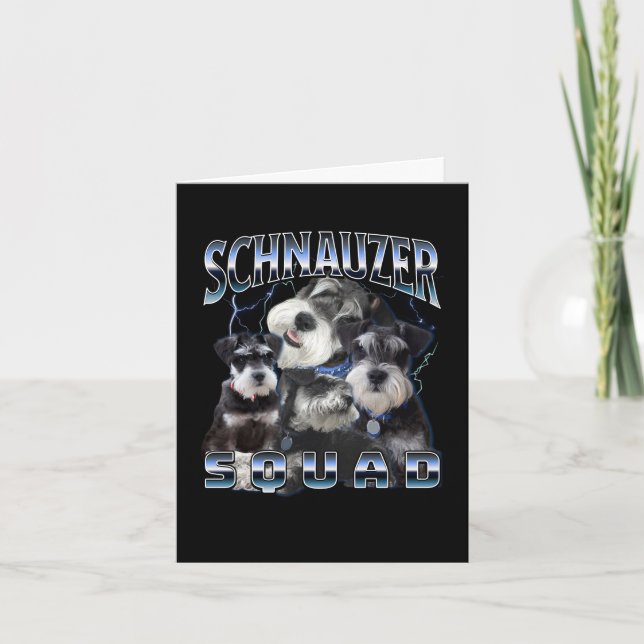 Tarjeta De Agradecimiento Escuadrón Schnauzer - Estilo de rap Bootleg (Anverso)