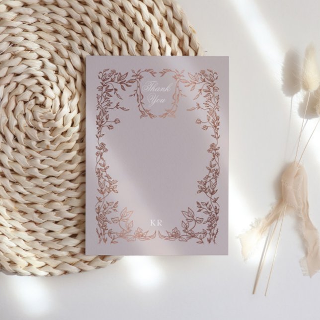 Tarjeta De Agradecimiento Escudo clásico elegante Boda Monograma (Subido por el creador)