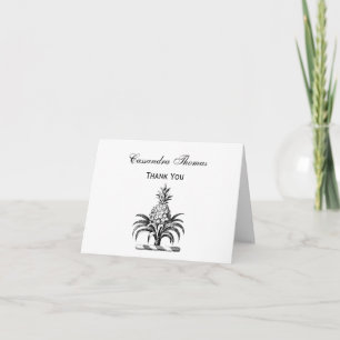 Tarjeta De Agradecimiento Escudo de Armas Cresta Heráldica de Piña Preppy