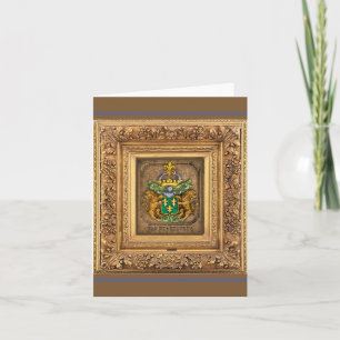 Tarjeta De Agradecimiento Escudo De Armas De La Familia Holandesa Del Oeste.