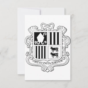Tarjeta De Agradecimiento Escudo Nacional de Andorra Arte Gráfico