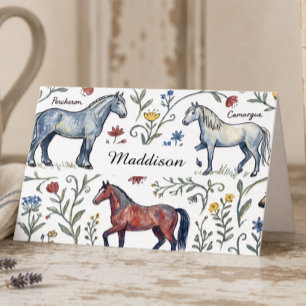 Tarjeta De Agradecimiento Escuela de Caballos de Campo Francés