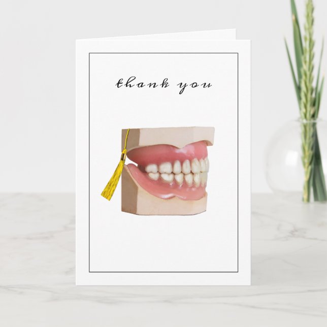 Tarjeta De Agradecimiento Escuela Dental Dentista (Anverso)