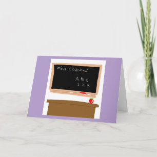 Tarjeta De Agradecimiento Escuela 🏫 Profesora 👩‍🏫 Escritorio