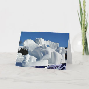 Tarjeta De Agradecimiento Escultura de Nieve de Oso Polar, Quebec, Canadá