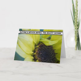 Tarjeta De Agradecimiento "Esencia de girasol - Detalle de la naturaleza"