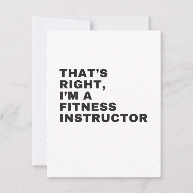 TARJETA DE AGRADECIMIENTO ESO ES CIERTO, SOY INSTRUCTOR DE FITNESS (Anverso)
