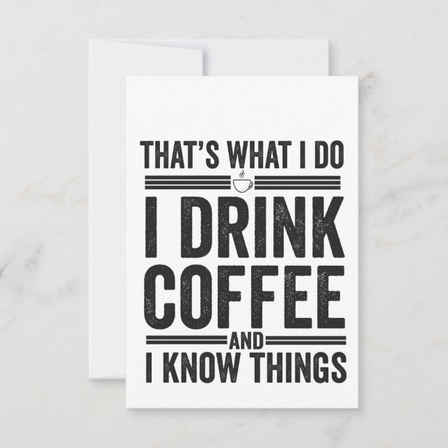 Tarjeta De Agradecimiento Eso es lo que bebo café Funny Caffeine (Anverso)
