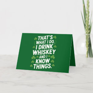 Tarjeta De Agradecimiento Eso es lo que bebo y sé cosas Patrick