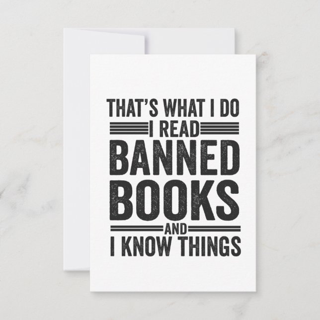 Tarjeta De Agradecimiento Eso es lo que leo sobre libros prohibidos lecturas (Anverso)