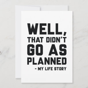 Tarjeta De Agradecimiento Eso no salió como estaba planeado