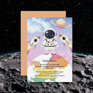 Tarjeta De Agradecimiento Espacio acuático Pequeño Explorador Baby Shower