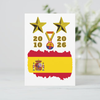 Tarjeta De Agradecimiento España Campeona Final Mundial 2026 Seguidor 