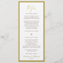 Tarjeta de agradecimiento. Español e inglés