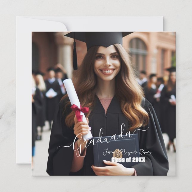 Tarjeta de agradecimiento española simple y modern (Anverso)