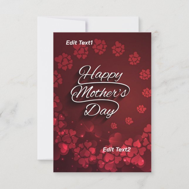 Tarjeta De Agradecimiento Especial para tu madre: Colección de arte llena de (Anverso)