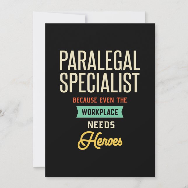 Tarjeta De Agradecimiento Especialista Paralegal (Anverso)