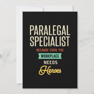 Tarjeta De Agradecimiento Especialista Paralegal